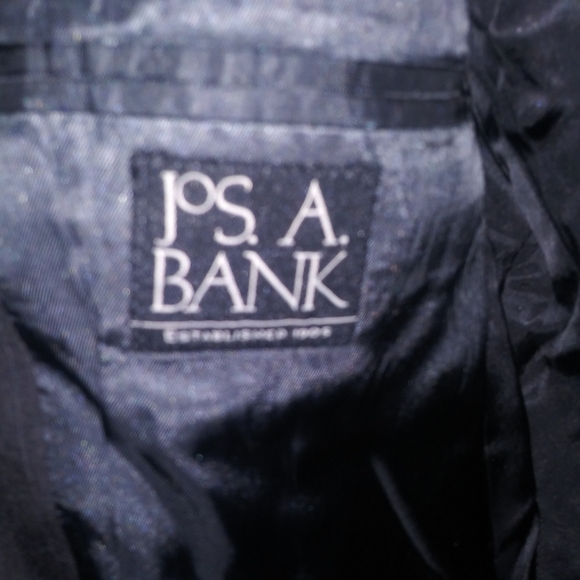 Jos. A Bank Dark Gray White Stripe Blazer Size 42R - Picture 3 of 4